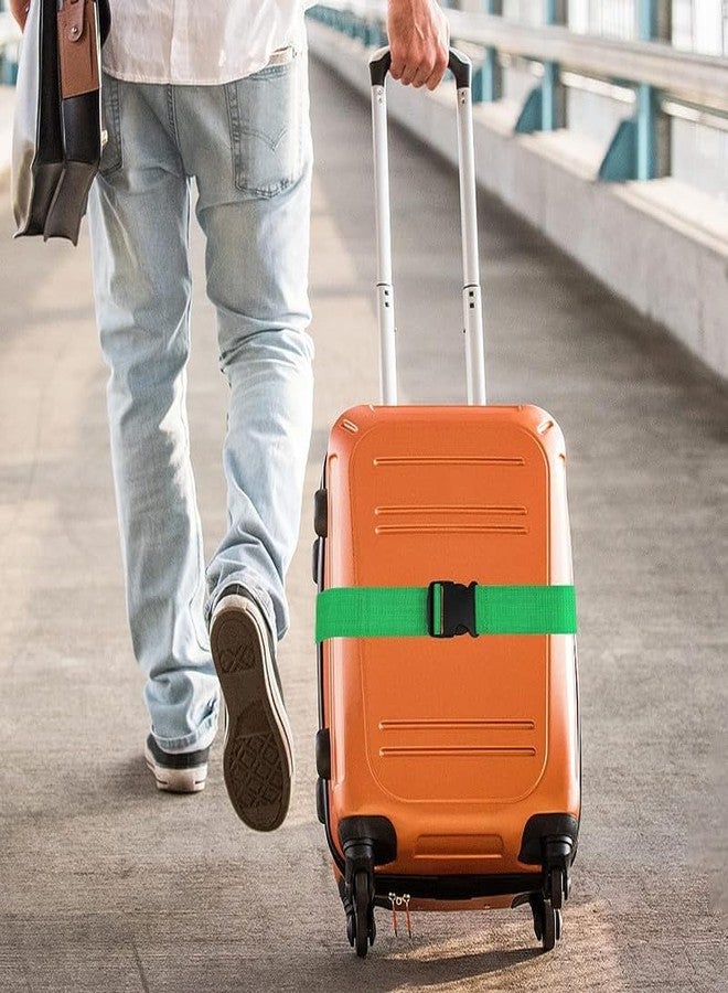 Rasdion Luggage Strap | Luggage Belt for Suitcase & Trolley Bags | Travel Belt with Quick Release Adjustable Buckle for Suitcase (4 Pcs, Green) - Image 5